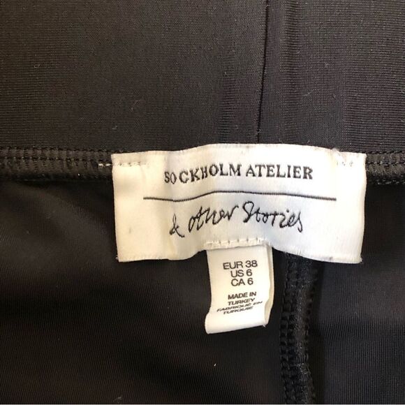 Stockholm Atelier & Other Stories High Rise Black Biker Shorts - Picture 2 of 4